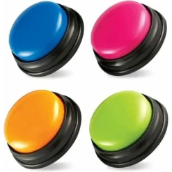 Buzzer Enregistrable, Bouton D'enregistrement Vocal Facile à Transporter, Bouton De Répondeur Pour Jouets Interactifs Pour Enfants, Bouton De Communication Pour Animaux De Compagnie, Dressage De Boîte