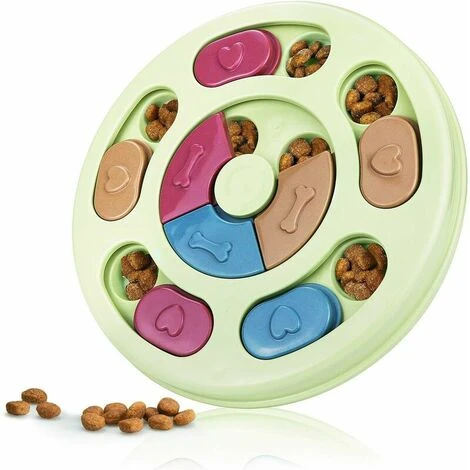 Jouet Pour Chien De Jeu De Puzzle Interactif, Distributeur De Friandises Pour L'entraînement De Chiens, Alimentation Amusante, Mangeoire Lente Au Design Coloré En ABS Pour Aider La Digestion Des Anima
