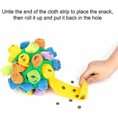 Jouet De Nourriture Caché Pour Chien,Tapis De Jeu Pour Chiens Éducateurs,Jouet Interactif,Puzzle Tapis De Fouille Alimentation Lente Tapis Reniflant,Chien Sniff Ball Snuffle,Jouet De Balle à Renifler( – Image 4