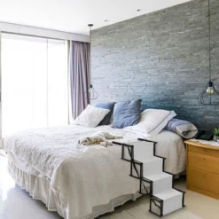 Hofuton Rampe Pour Chiens Grands Et Petits Chiens - Chargable Jusqu'à 80 Kg - Utilisable Pour Tous Les Véhicules - Escalier Pour Chien Pliable - Gris