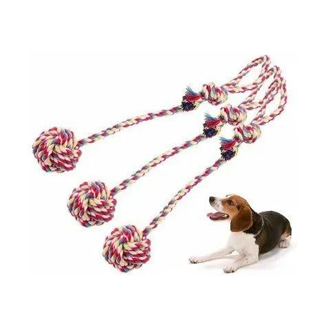 GGNRALNY 2 Pièces Jouets à Macher Pour Chiens - Chiots, Jouets à Macher, Cordes En Coton Lavables Pour Chiens De Petite à Moyenne Taille - Jouets Pour Chiens – Image 5