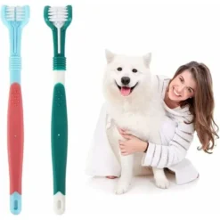 2 Piece Pet Toothbrush Set, Dog Toothbrush Finger Covers Couvre-doigts En Silicone Pour Chiens Et Chats Afin D'améliorer L'hygiène Bucco-dentaire.