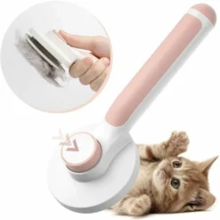 Brosse De Toilettage Pour Animaux Domestiques, Chats, Chiens, Brosses Pour Poils Longs Et Courts, Poils Souples En Acier Inoxydable, Nettoyage Rapide De La Brosse Pour éliminer Les Nœuds Et La Saleté.