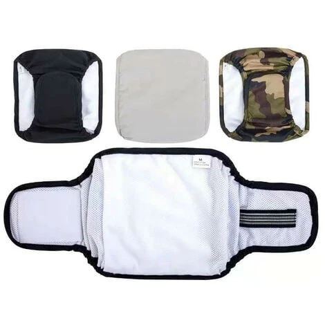 Couche Chien Male Lavable (Lot De 3) - Bandes Réutilisables Pour Chiens (Camo, L) – Image 3