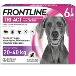 Frontline Tri-Act Chiens L 20 A 40kg 6 Pipettes