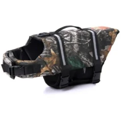 Gilet De Sauvetage Pour Chien Manteau De Sécurité La Natation Gilet De Sauvetage Pour Flottaison Avec Poignée Pour Petit Chien Grand Chien Camouflage XXL