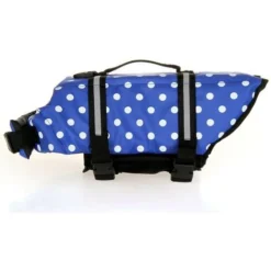 Gilet De Sauvetage Pour Chien Manteau De Sécurité La Natation Gilet De Sauvetage Pour Flottaison Avec Poignée Pour Petit Chien Grand Chien Point Bleu XXL