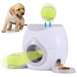 Lanceur De Balle De Chien De Compagnie De Voiture À Un Ou Deux Trous Lanceur De Machine De Récompense De Nourriture De Tennis Jouet Interactif De Traitement De Jouet De Chien