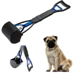 Pelle À Caca Portable Pour Animaux De Compagnie À Long Manche Pour Grands Et Petits Chiens, Matériau De Haute Résistance Et Ressort Durable, Idéal Pour Les Pelouses, L'Herbe, La Saleté, Le Gravier