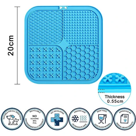 Tapis à Lécher Pour Chien Avec Ventouses Mangeoires Lentes Pour Chien – Image 2