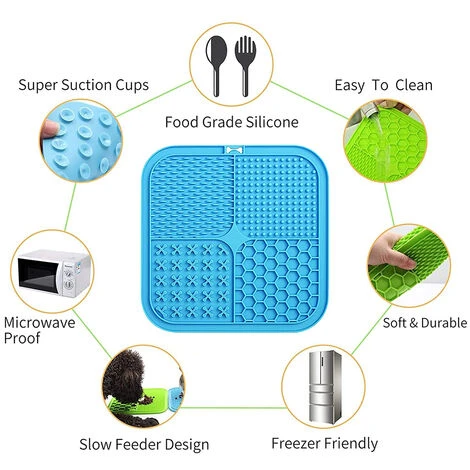 Tapis à Lécher Pour Chien Avec Ventouses Mangeoires Lentes Pour Chien – Image 3