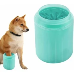Nettoyeur De Pattes De Chien Portable - Élimine Les Débris De Boue - Poils En Silicone Doux Doux Pour Les Animaux De Compagnie, Les Chats, Le Massage, Le Toilettage Des Griffes Sales (vert, Petit)