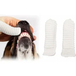 Brosse à Dents Pour Chien, Lot De 2 Brosses à Dents Pour Chien Doigt Blanc Brosse à Dents Pour Chien Pour Soins Dentaires Pour Chien Brosse à Dents Pour Chat Mise à Niveau Poils Entièrement Entourés B