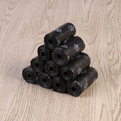 Sacs Ramasse-crottes Pour Chiens, Chats, Animal Domestique, Noir, 12 Rouleaux (180 Sacs En Total) – Image 5
