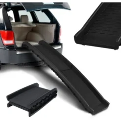 Rampe Pour Chien 156cm Escalier Pliable Pour Chien Ramp Avec Tapis Antidérapant Rampe Pour Animaux Domestiques Rampe Noir NAIZY